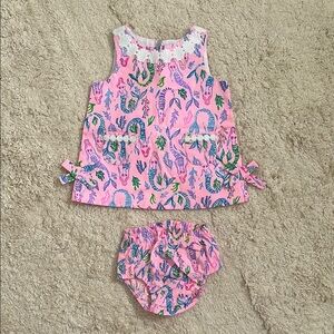 NWOT Lilly Pulitzer Baby Lilly Toddler Shift Dress with Bloomers